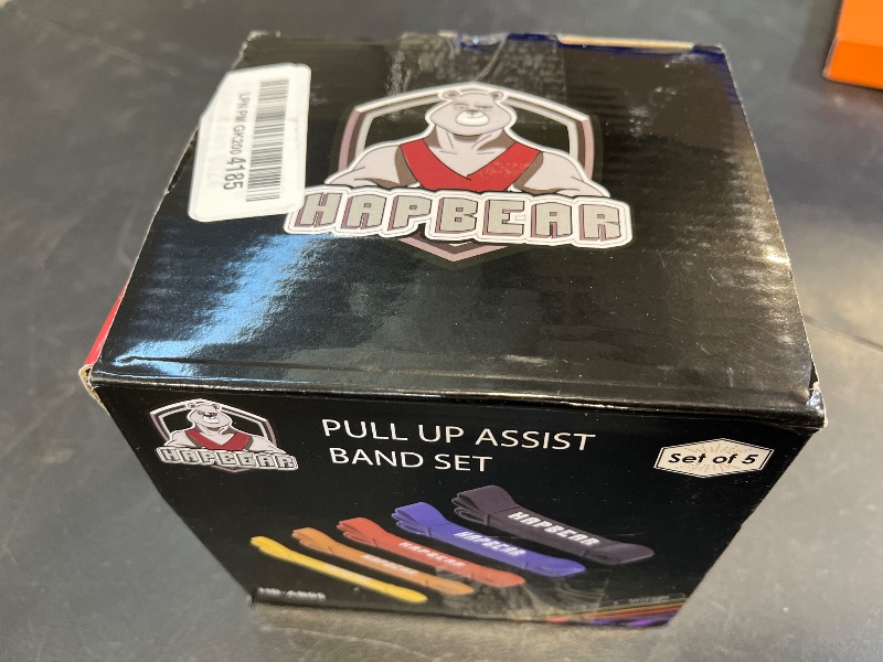 Photo 1 of HAPBEAR Pull Up Assistance Bands - 5 Resistance Levels (5-125LBS)