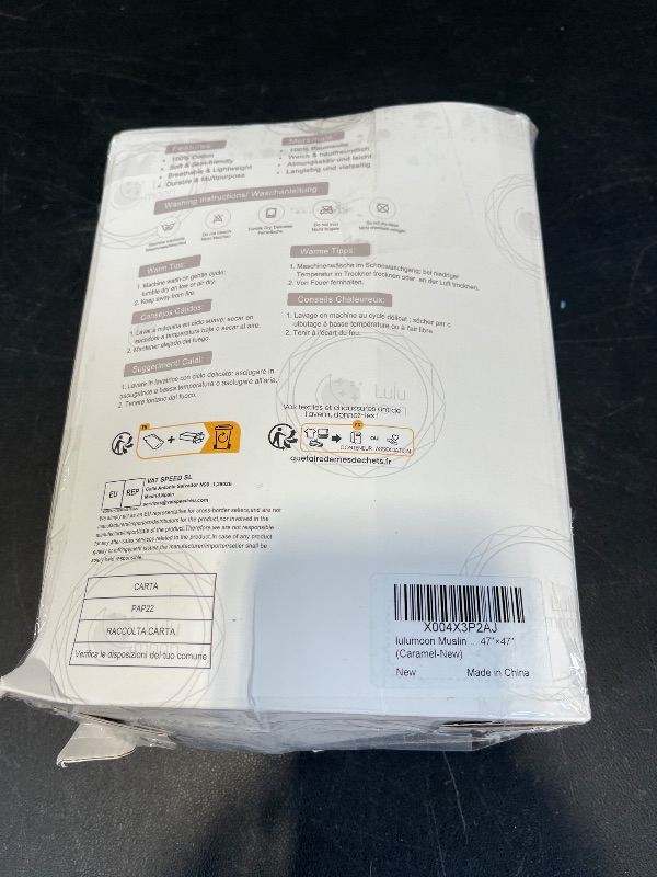 Photo 1 of lulumoon Muslin Baby Blanket 47''x47'' - Caramel Cotton