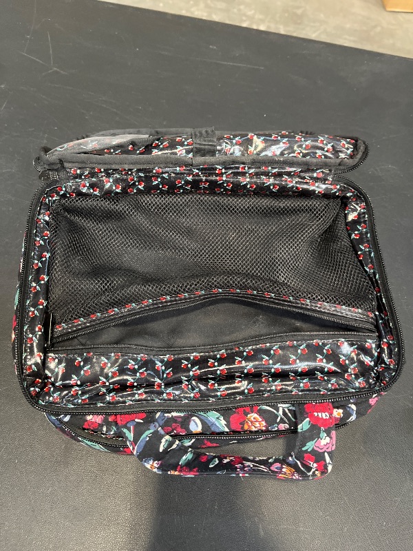 View 2 of Vera Bradley Cotton Ultimate Travel Makeup Organizer Case, Perennials Noir