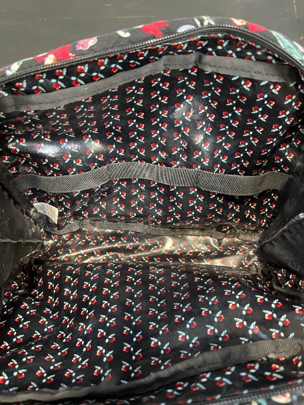 View 3 of Vera Bradley Cotton Ultimate Travel Makeup Organizer Case, Perennials Noir