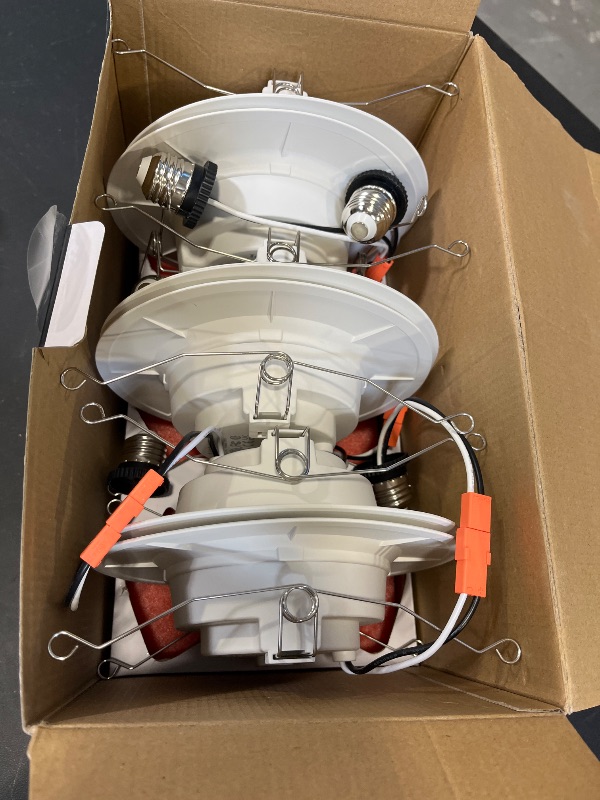 Photo 1 of Recessed Lighting 5/6 Inch, 6Pack Color Changing LED Can Lights for Ceiling, 13W 1050LM Retrofit Recessed Lights with Baffle Trim, RGBCW Downlight Dimmable by Remote Control, Memory, Delayed Light Off