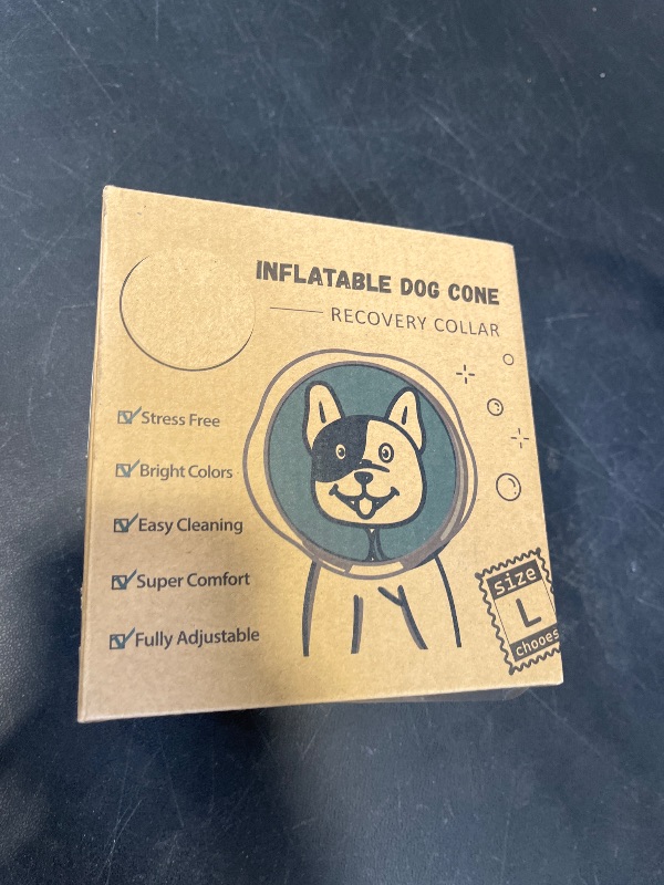 Photo 1 of Toptakeit Inflatable Dog Cone Collar - Navy, L