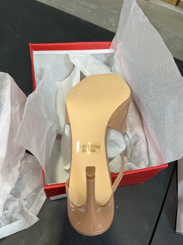 Photo 1 of ChicSteps Women's Peep Toe Stiletto Heels 3.2 Inch, Elegant Slip-On Sandals, Open Toe Dress Shoes for Evening Party size 7