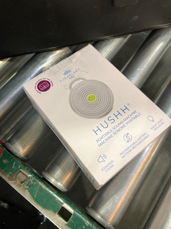 Photo 1 of Yogasleep Hushh Portable White Noise Sound Machine for Baby, 3 Soothing Natural Sounds with Volume Control, Compact Size, Noise Canceling for Sleep Aid, Office Privacy, & Meditation, Registry Gift
