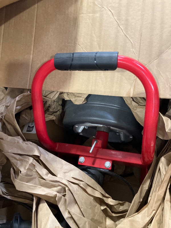 Photo 1 of PIONEERWORKS 50Ft x 5/16 Inch Drain Cleaner Machine, Electric Drain Auger Professional for 3/4 to 3 Inch Pipes, Foot Switch with 6 Cutters, Glove, Drain Auger Cleaner Sewer Snake - DA04