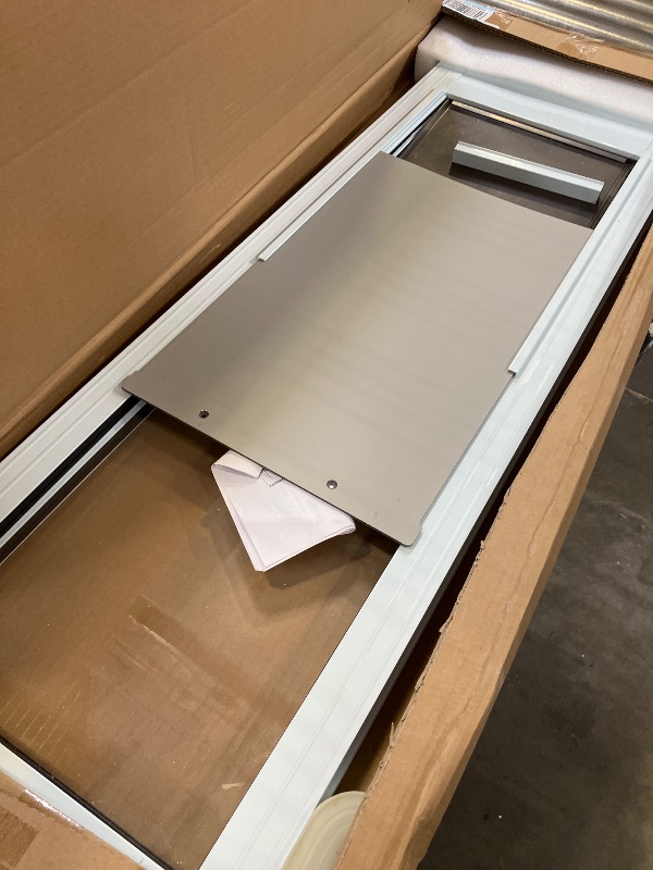 View 2 of WANGXINGREN Dog Door for Sliding Glass Door, Adjustable Height 75 3/5" to 80", Aluminum Frame Sliding Door Dog Door Insert, Suitable for Large Dogs Up to 75 lbs(Large,White)