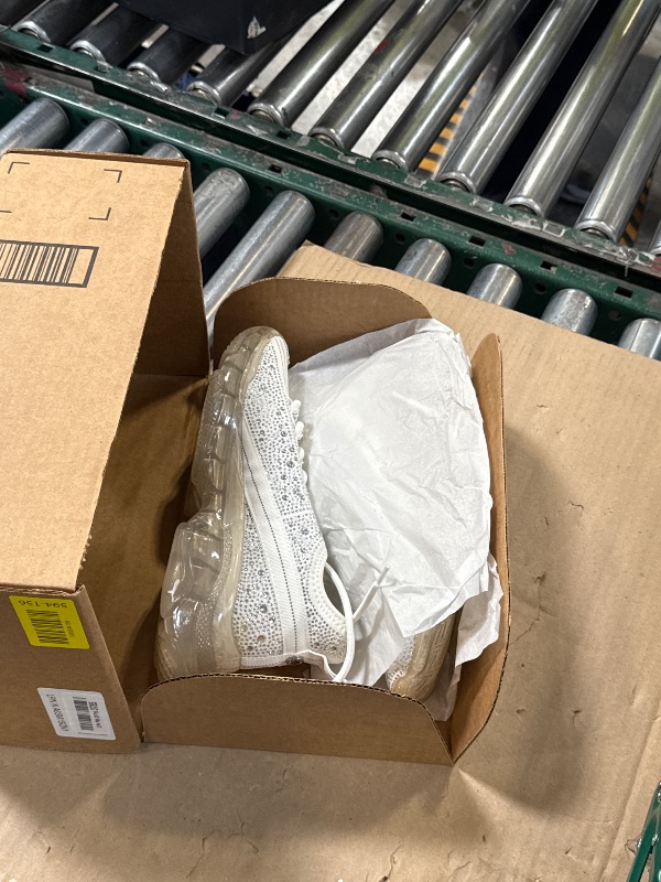 Photo 1 of Steve Madden Women's Maxima Sneaker, White Multi Rhinestone, Size 11
