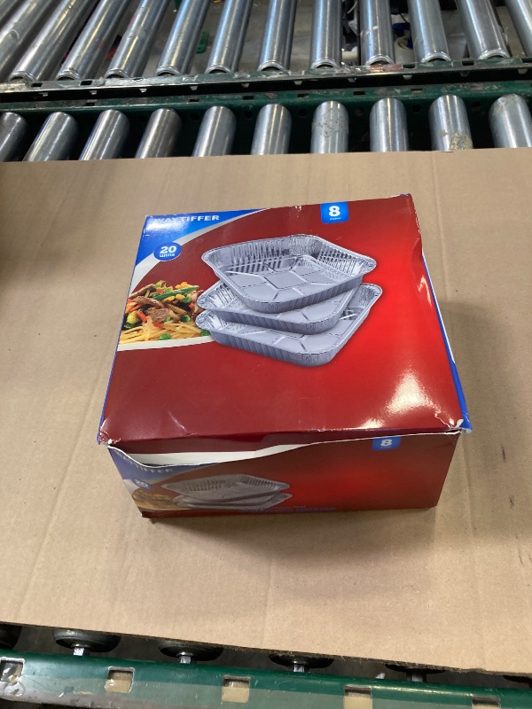 View 2 of Waytiffer 20-Pack Aluminum Foil Pans with Lids, 8x8 Inch