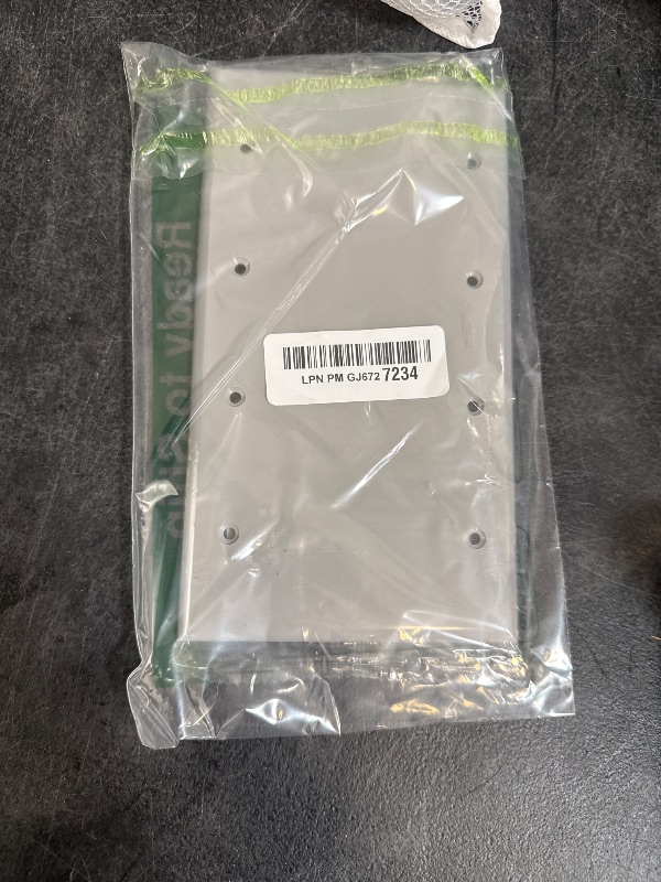 Photo 1 of ENERLITES Blank Device Wall Plate, Blank Outlet Cover, Standard Size 4-Gang 4.50" x 8.19", Polycarbonate Thermoplastic, 8804-GY, Gray