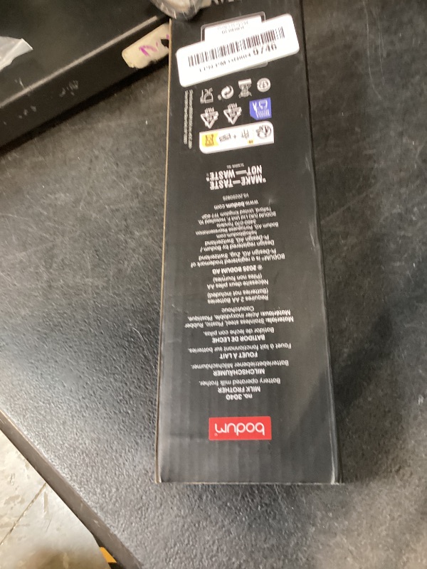 Photo 1 of Bodum Schiuma Battery Operated Milk Frother for Coffee, Lattes, Hot Chocolate, Mocha, Cappuccino, Black