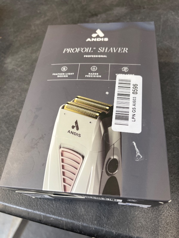 View 2 of Andis TS-1 17235 Pro Foil Lithium Titanium Foil Shaver, Cord/Cordless, Smooth Shaving Cordless Shaver with Charger, Gray