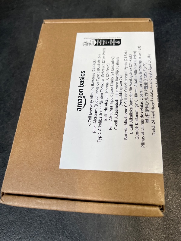 Photo 1 of Amazon Basics C Cell Alkaline Long-Lasting All-Purpose Batteries, 1.5 Volt, 5-Year Shelf Life, 24-Pack