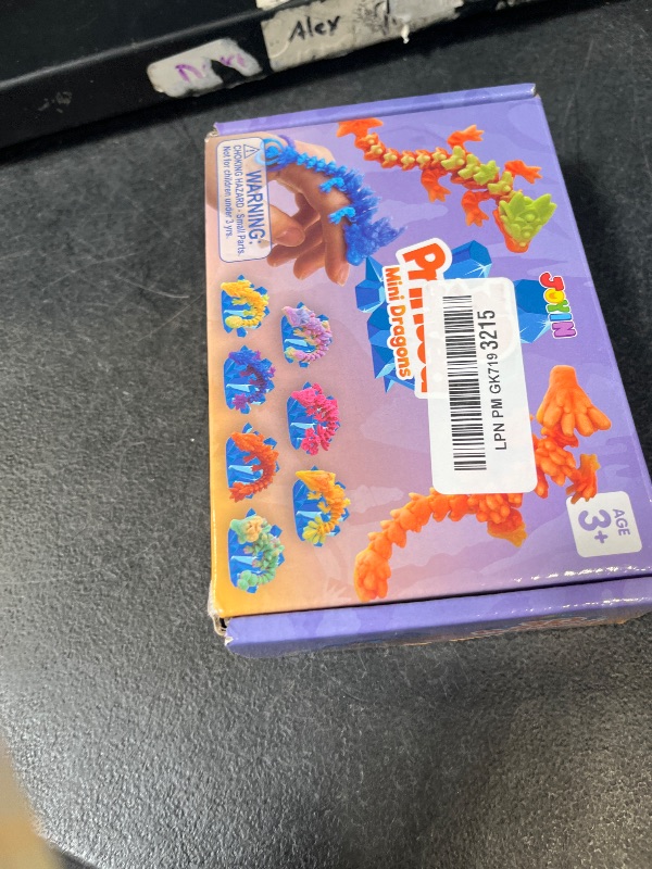 View 2 of JOYIN 24 Pcs 3D Printed Articulated Mini Dragons, Flexible Crystal Dragon Fidget Toy Set, 3D Printed Animals for Party Favors, Classroom Prizes, Goodie Bag Fillers & Desk Decor
