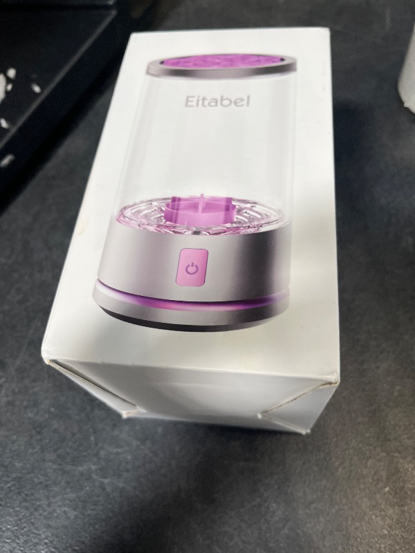 Photo 1 of Electric Makeup Brush Cleaner Machine, Professional 7000 RPM Automatic Spinner with 1200mAh Rechargeable Battery, Type-C Fast Charging & 5-Min Auto-Shutoff, Fits All Sizes Cosmetic Brushes, White