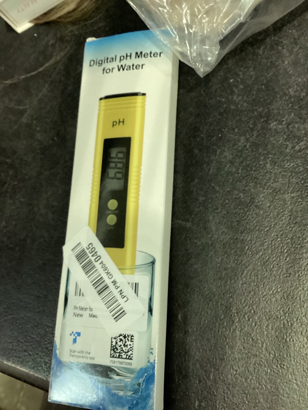 Photo 1 of Digital pH Meter Tester Pen for Water, Pre-Calibrated, High Accuracy ±0.01, 0–14 pH Range, Pocket Size for Drinking Water, Pool, Aquarium & Hydroponics (Yellow)