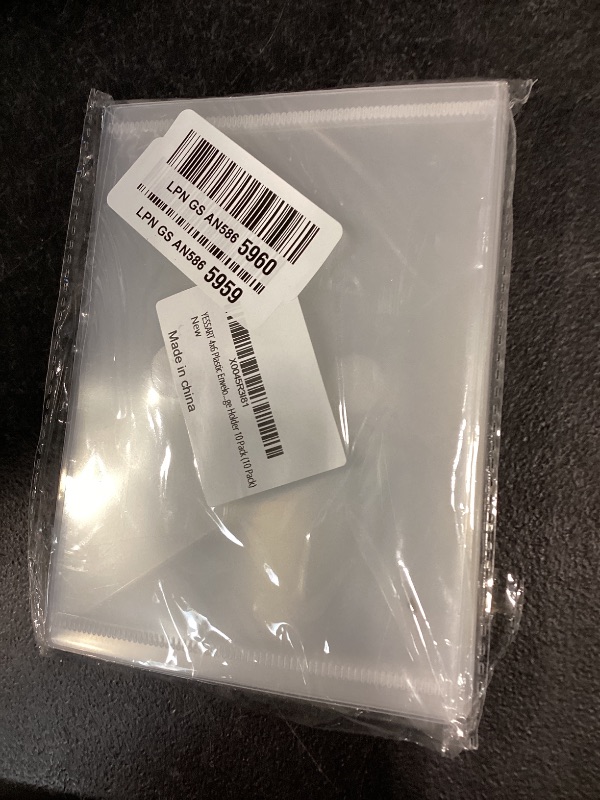 Photo 1 of YESSART 4x6 Plastic Envelopes Hook Loop Closure Coupon Receipt Storage Holder 10 Pack (10 Pack)