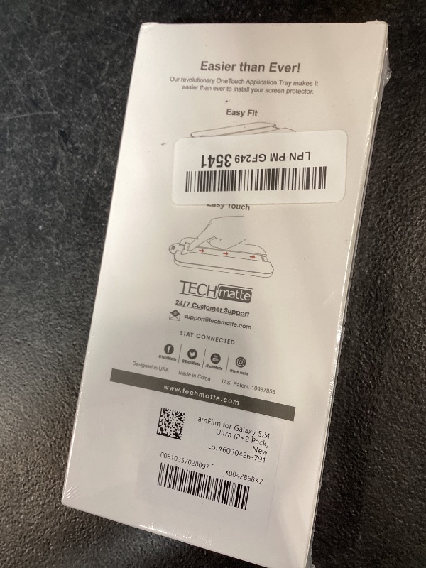 Photo 1 of amFilm OneTouch for Samsung Galaxy S24 Ultra Screen Protector TemperedGlass