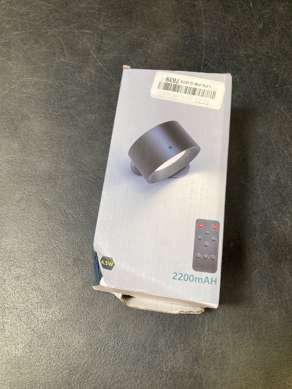 Photo 1 of Deyagoo 2PACK Romote LED Wall Sconce - Rechargeable Wall Light, 3 Colors & 3 Brightness Levels, 360? Magnetic Rotating Head, Bedside Reading Lamp, Easy Install Battery Operated Lamp White