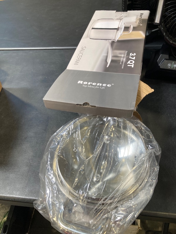 View 2 of Rorence 3.7 Quart Stainless Steel Induction Sauce Pan with Lid