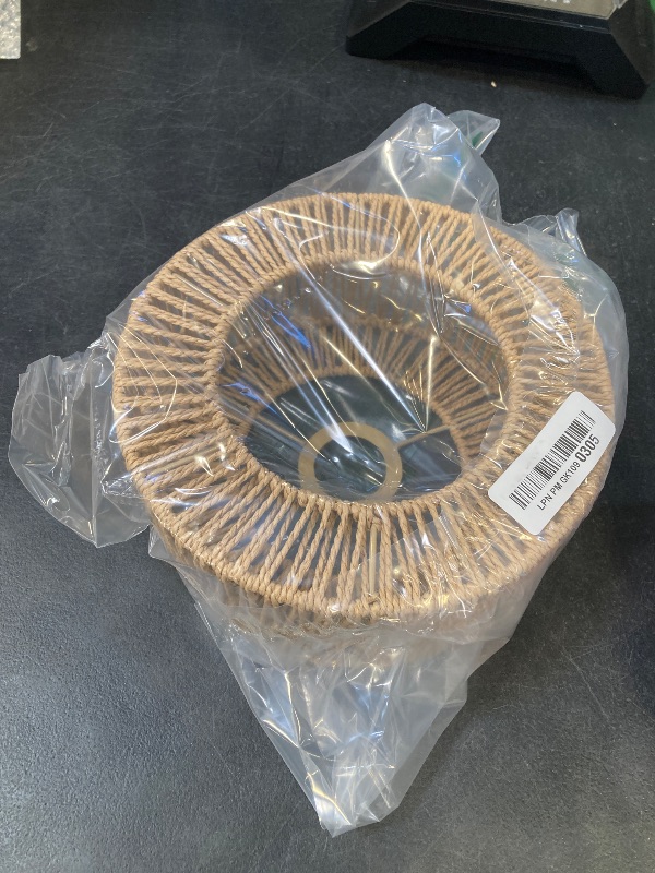 Photo 1 of Rattan Lamp Shade,Small Bohemian Wicker Woven Rattan Cylinder Lampshade, Bamboo Paper Handwoven Lamp Cover for Living Rooms,Cafes,Restaurants,Tea Rooms, Easy Installation(9.1 X 9.1 X 3.9 IN)