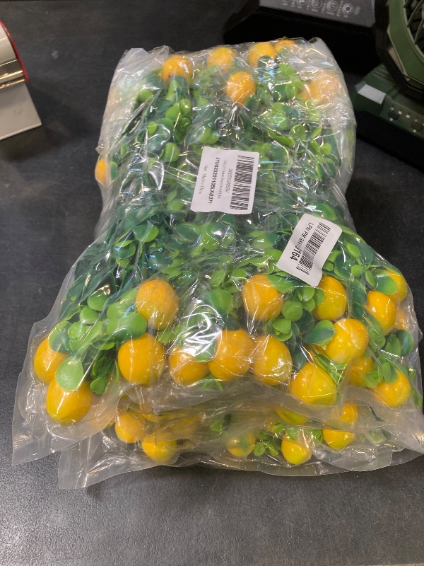 Photo 1 of Qiknird 24PCS Artificial Lemon Branches Artificial Fruit Lemon Tree Greenery Decoration Faux Lemons Picks for Farmhouse Kitchen Home Table Decor Stem Fruits for Home Spring Summer Decor
