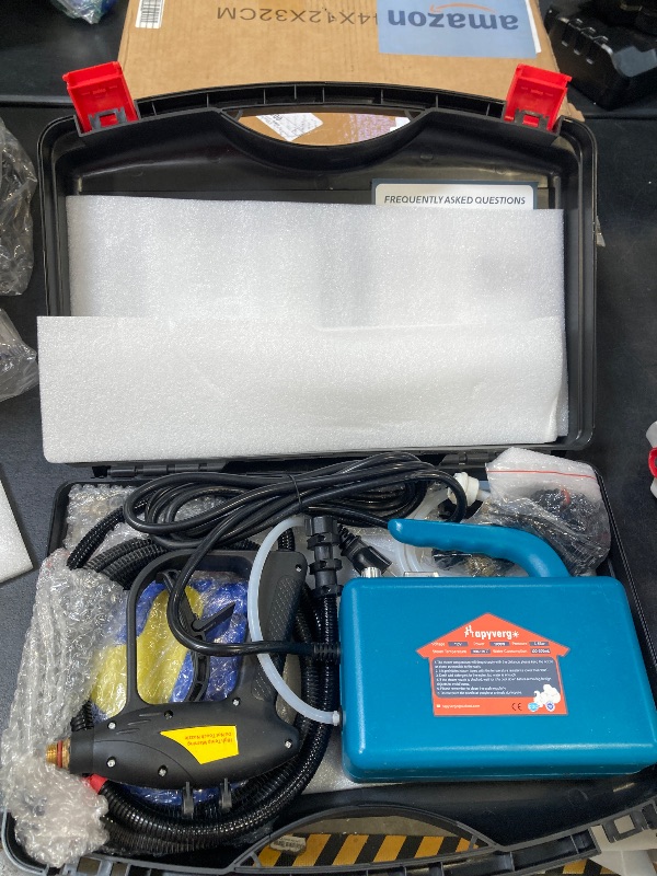Photo 1 of Hapyvergo High Pressure Steam Cleaner - 1700W Handheld Steamer for Cleaning Grout Tile, Hand Held Portable Steam Pressure Washer for Car Auto 110V