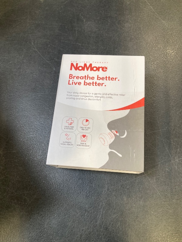 Photo 1 of Original NoMore Red Light Therapy for Nose – LED Nasal Device for Dry Nose & Sinus Comfort, No More Colds, USB-Rechargeable Light Therapy