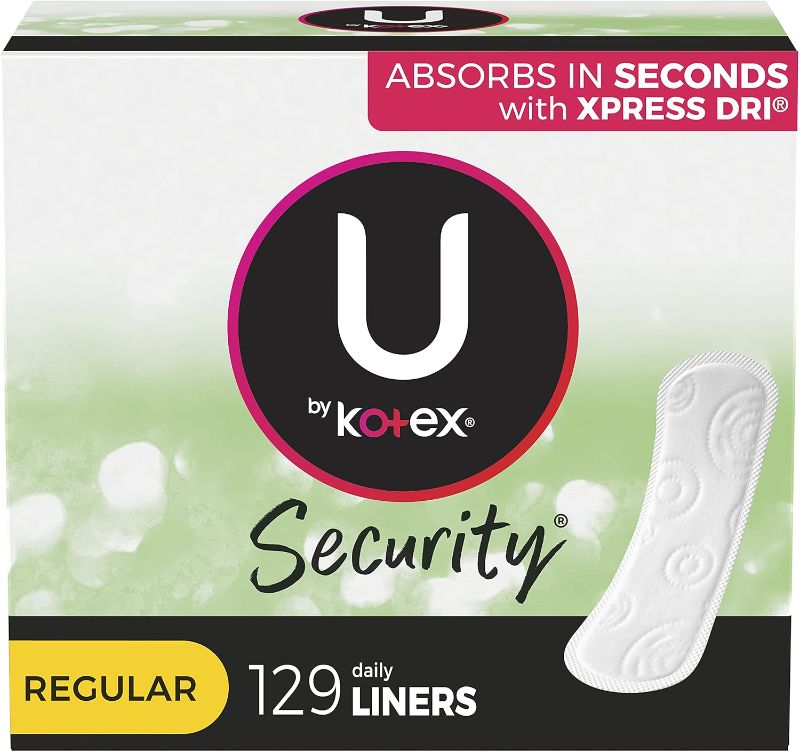 Photo 1 of U by Kotex Lightdays Panty Liners, Regular, 129 Count