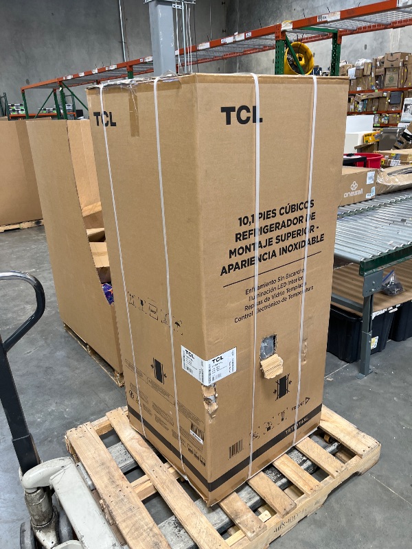 Photo 1 of TCL 10.1 Cu. Ft. Double Door Refrigerator with Freezer, Silver----FACTORY SEALED