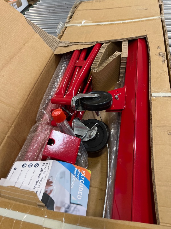 Photo 1 of 16 FT Drywall Lift, 150 LBS Heavy Duty Drywall Hoist, Foldable Telescoping Panel Lift with 360° Swivel & Locking Wheels for Ceiling & Wall Installation