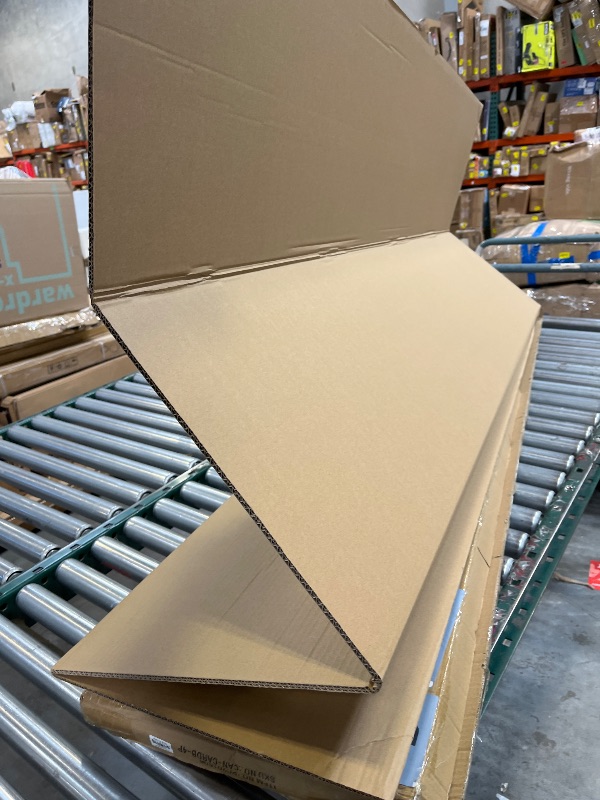 Photo 1 of 6 ft. Tall Brown Temporary Cardboard Folding Screen - 4 Panel