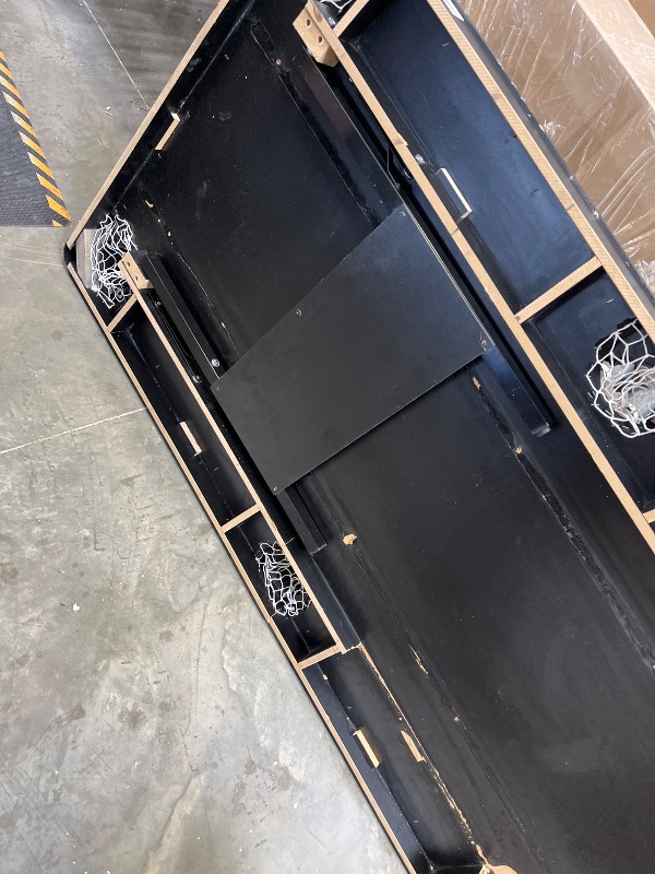Photo 1 of 6 Foot Pool Table for Family, Foldable No Assembly Pool Table with Balls, Cues, Chalk, Rack & Brush, Portable Billiards Game Table for Apartment, Basement, Office & Game Room-------DAMAGED DIY PROJECT TO FIX ------ THERE IS NO RETURNS ON THIS ITEM PLEASE