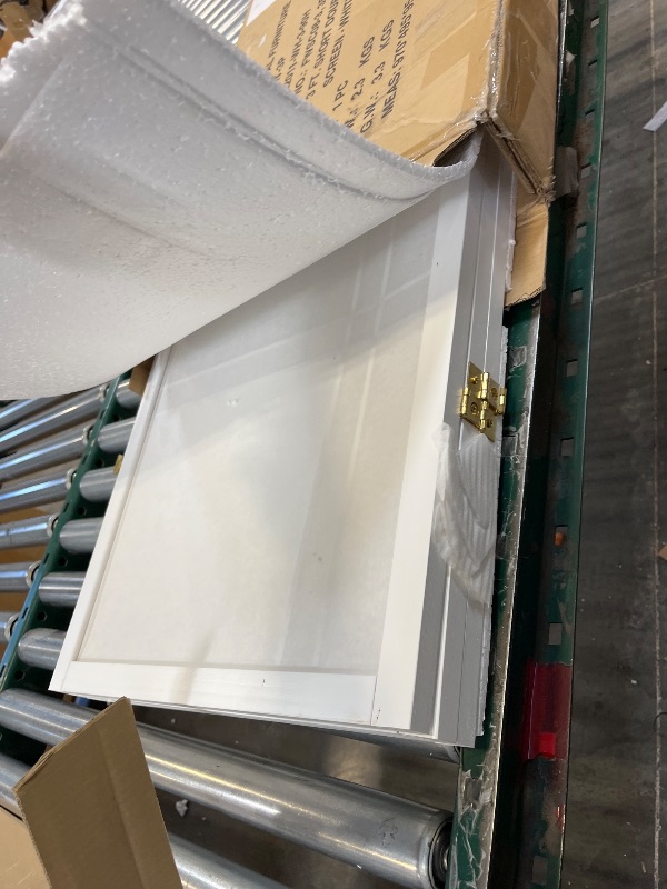 Photo 1 of 3 ft. Short Double Cross Shoji Screen - White - 3 Panels