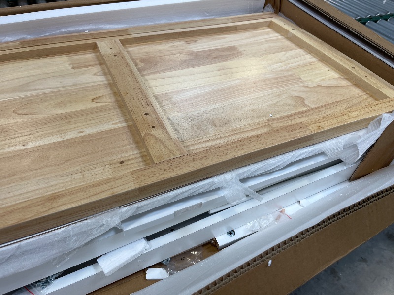 Photo 1 of VEVOR Kitchen Island Cart with Solid Wood Top, 35.4" Width Mobile Carts with Storage Cabinet, Rolling Kitchen Table with Spice Rack, Towel Rack, and Drawer, Portable Islands on Wheels, White
