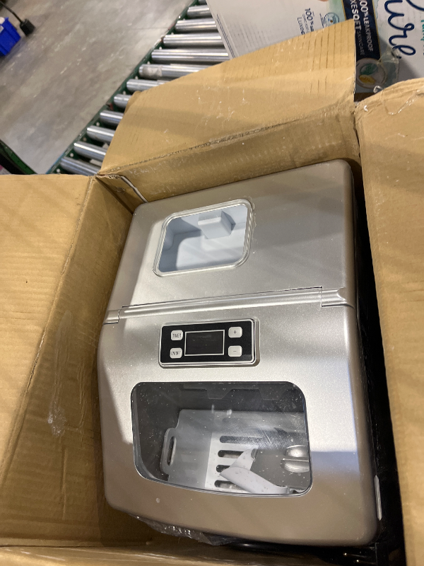 Photo 1 of Frigidaire 40 Lbs Stainless Steel Ice Maker with Square Ice