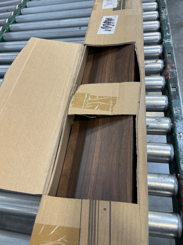 Photo 1 of Axeman Picture Ledge Shelf, 72 Inch Walnut Floating Shelves Set of 3