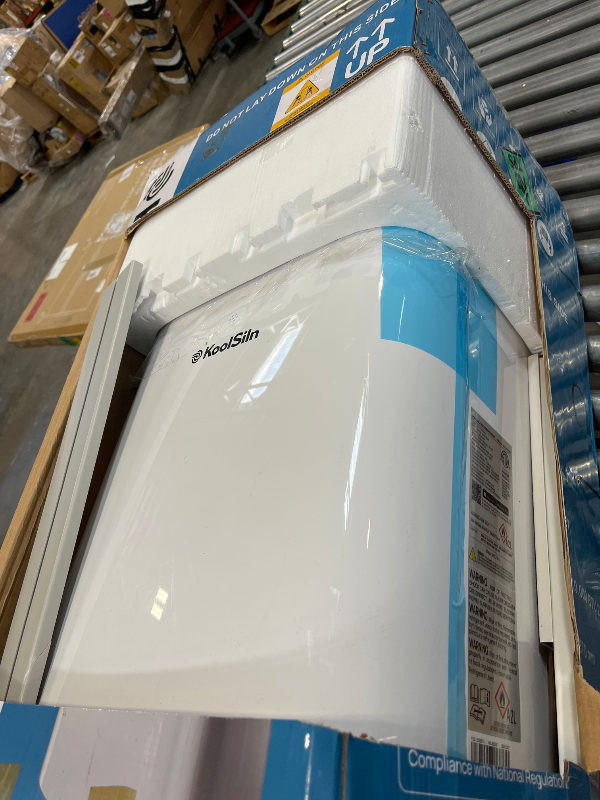 Photo 1 of 14,000 BTU Portable Air Conditioner with WiFi & Remote Control, Cools Up to 700 Sq.Ft, Auto-Evaporation Low Noise Portable AC Unit for Large Room, Office, Garage, White