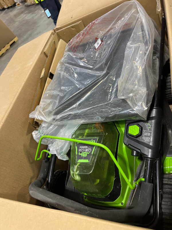 Photo 1 of Greenworks 48V 17" Brushless Mower/Trimmer/Blower Combo Kit