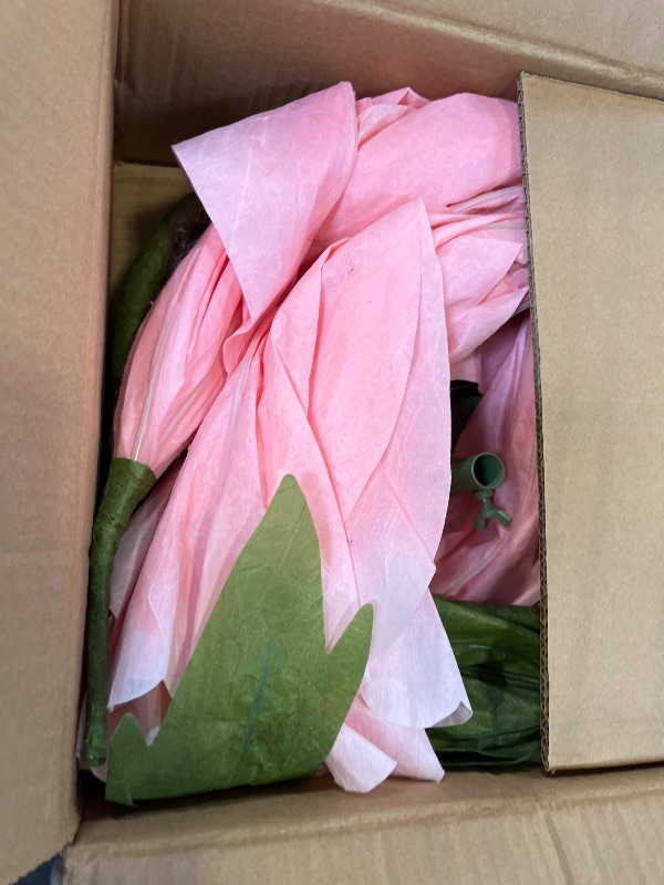 Photo 1 of IRNCLD Gradient Paper Flowers Large Standing Artificial Flower Decor