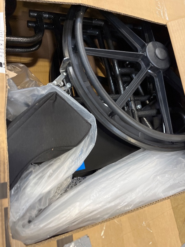 Photo 1 of Medline Reclining Wheelchair, Desk-Length Arms, Elevating Leg Rests, Black