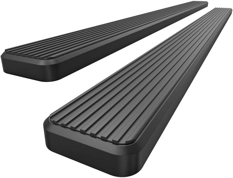 Photo 1 of APS Running Boards 6in Black Compatible with Chevy Silverado GMC Sierra 1500 2500 1999-2013 Double Cab & 2500HD 3500 2001-2014 (Exclude CK Classic) Stainless Steel (Nerf Bars Side Steps Side Bars)