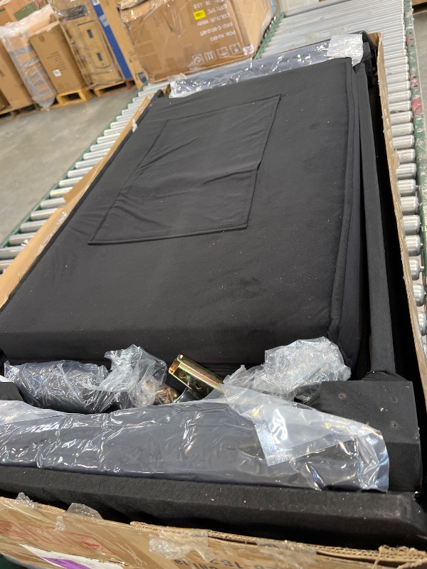 View 4 of tiramisubest 54" Black Loveseat Sleeper Sofa