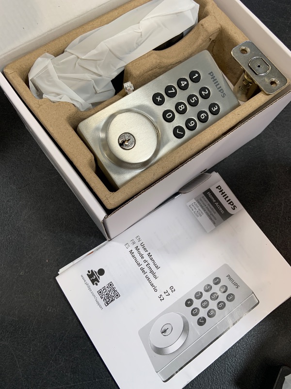 Photo 1 of Philips WiFi Smart Keypad Deadbolt Lock, App Remote Control, No Hub Required, Support Alexa & Google Assistant, Keyless Entry Door Lock with Auto Lock, Digital Smart Locks for Front Door, Satin Nickel