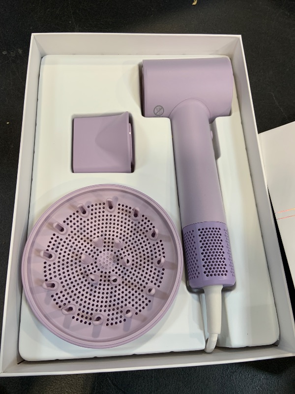 Photo 1 of Zibtes High-Speed Ionic Hair Dryer with Diffuser for Curly Hair (Purple)
