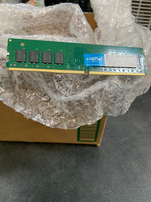 Photo 1 of Crucial 32GB DDR4 RAM, 3200MHz (PC4-25600) CL22 Desktop Memory, UDIMM 288-Pin, Downclockable to 2933/2666MHz, Compatible with Intel and AMD Ryzen - CT16G4DFRA32A