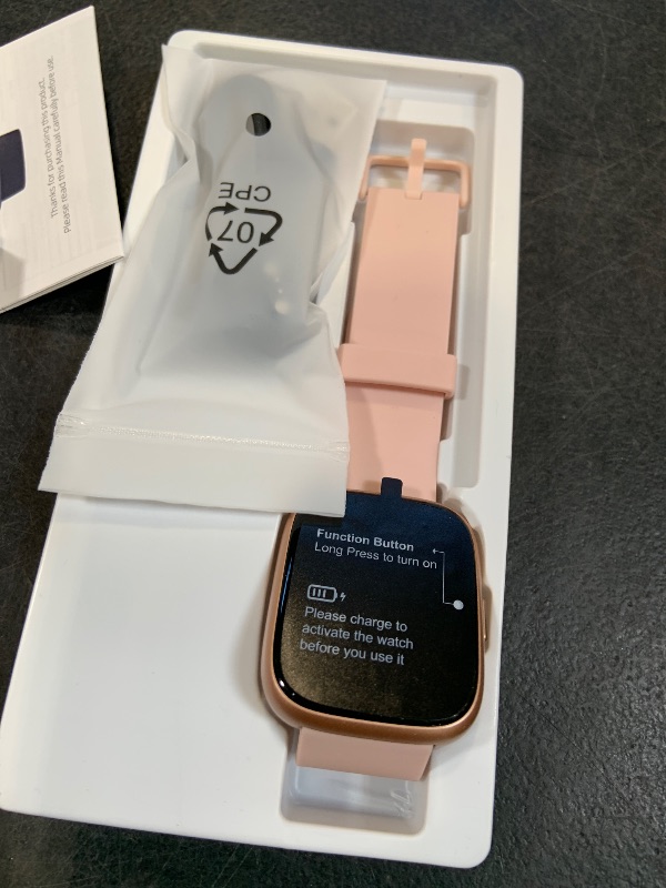 Photo 1 of Smart Watch with Alexa Built-in, 1.83" HD Touchscreen Fitness Tracker with Bluetooth Calling, Fitness Watch with Heart Rate/Sleep Monitor/120+ Sports, IP68 Waterproof Smartwatch for Android iOS, Pink