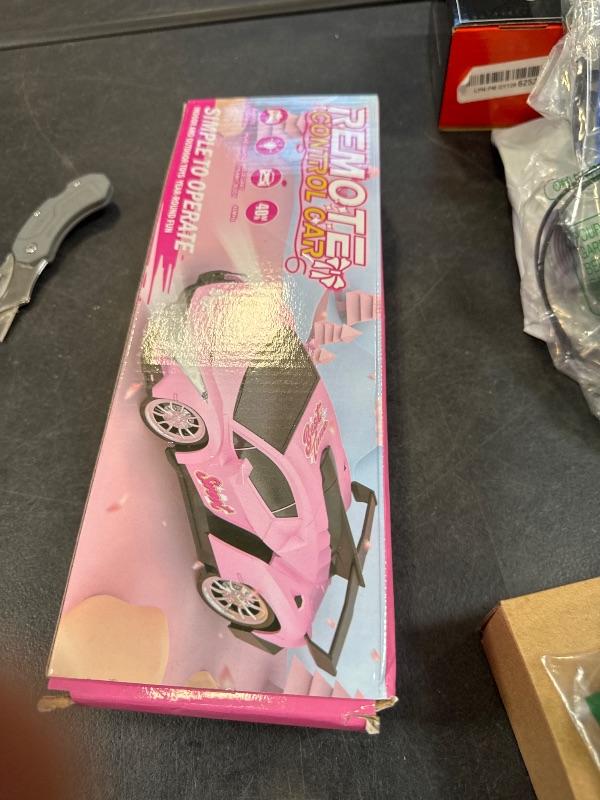 Photo 1 of Growsland Remote Control Car for Girls, 1:18 Pink RC Cars Toys for Kids Girl Electric Vehicle Toy Car Hobby Racing Car with Lights & Controller, Birthday Gifts for Girl Boys Age 3 4 5 6 7 8 9 Year Old