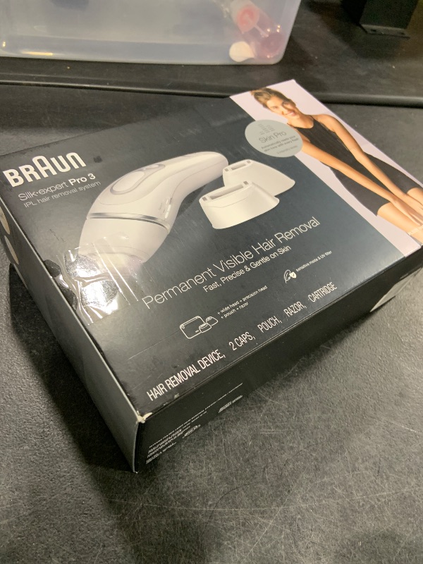 Photo 1 of Braun IPL Long-Lasting Hair Removal System for Women and Men, Silk Expert Pro 3 PL3221, Permanent Visible Hair Reduction, Head-to-Toe Usage, for Body & Face, Alternative to Salon Laser Hair Removal