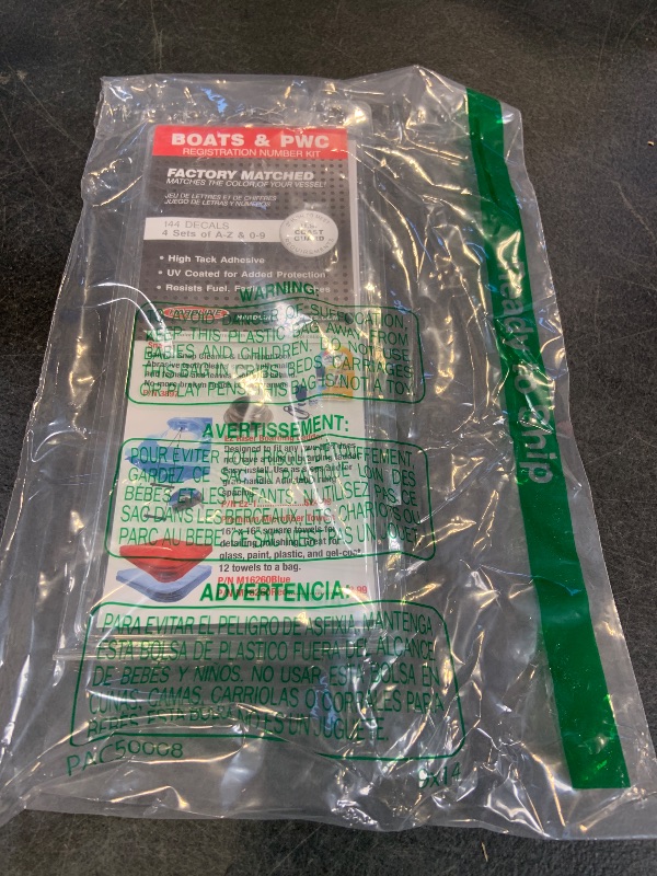 Photo 1 of Hardline Products Series 400 Factory Matched 3-Inch Boat & PWC Registration Number Kit - ORBKG400