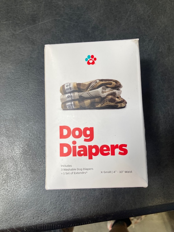 View 2 of Pet Parents® Washable Dog Diapers (3pack) + Extendrs® of Durable Doggie Diapers, Premium Dog Diapers Female & Male (X-Small, Oxford)